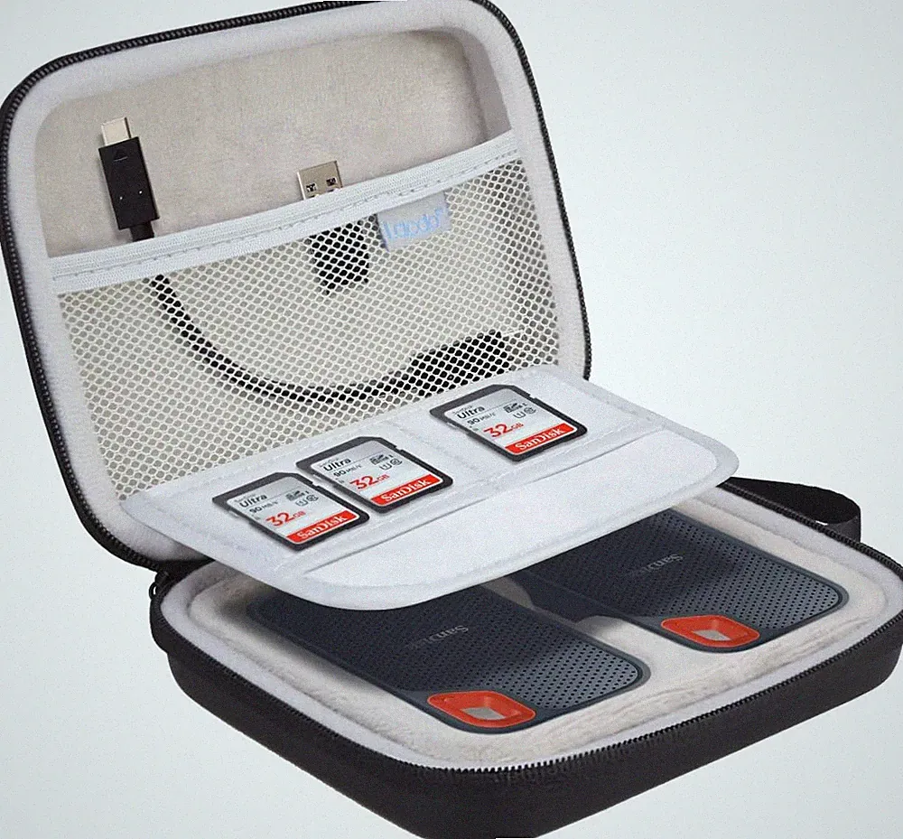 2-In-1 Hard Drive Carrying Case for Sandisk Extreme Portable External SSD SDSSDE