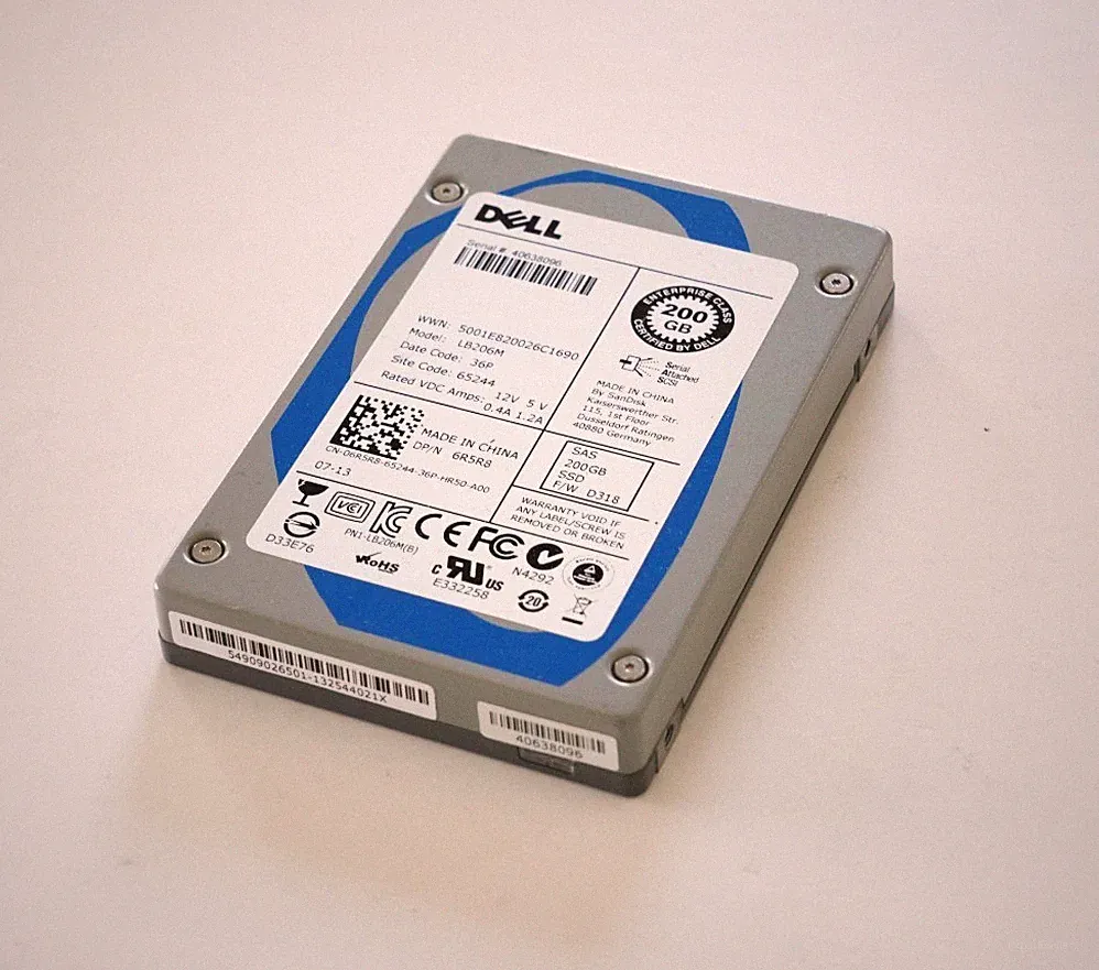 200GB Dell Enterprise SSD SAS 6Gbps SanDisk Lightning MLC SSD 2.5"