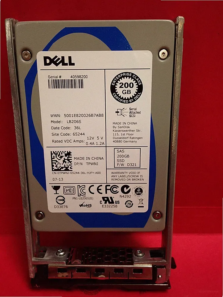 DELL SanDisk 200GB SAS 2.5" HotPlug Solid State Drive SSD LB206S DPN# TPWNJ ***