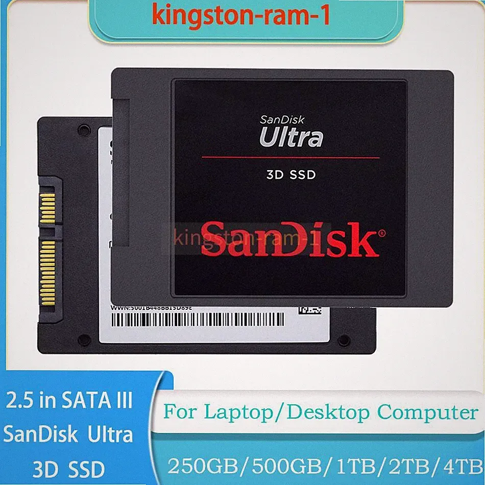 Sandisk 2.5 inch 4TB/2TB/1TB/250GB/500GB ULTRA 3D SSD SATA III for Laptop lot