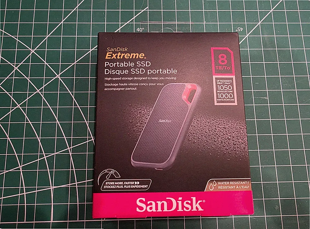 SanDisk 8TB Extreme Portable SSD - Up to 1050MB/s, USB-C, USB 3.2 Gen 2