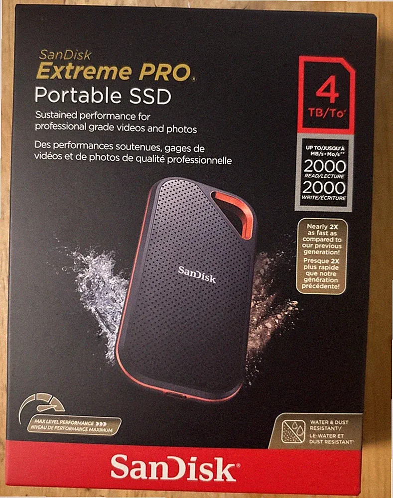 SanDisk Extreme PRO 4TB USB-C External SSD (SDSSDE81-4T00-G25)... FREE S&H!